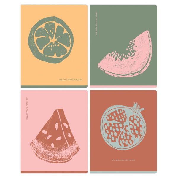Тетрадь 48л., А5, линия BG "Juicy fruits", 70 г/м2, soft-touch ламинация, с форзацем Т5ск48_лс 11893 344410