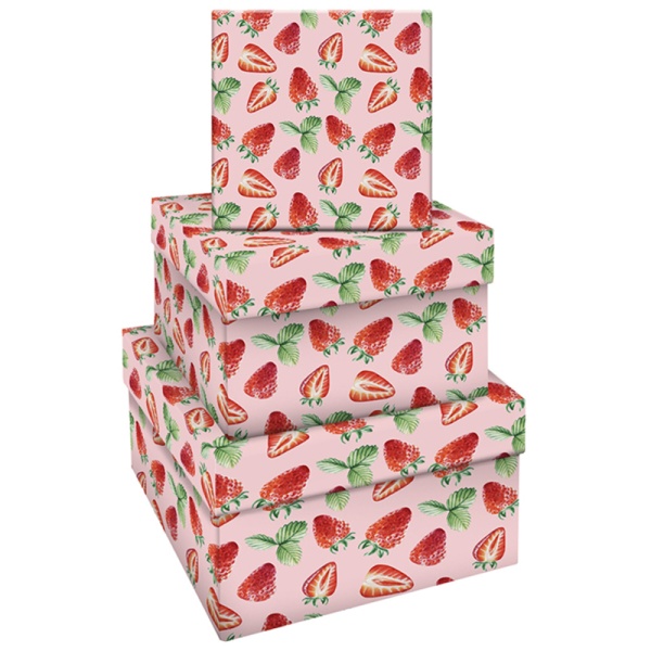 Квадратная коробока MESHU "Strawberry", (19,5*19,5*11) 341873 MS_46586