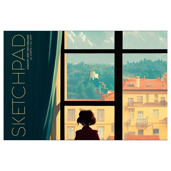Альбом для рисования 40л., А4, на скрепке Greenwich Line "Nowadays", 120г/м2, 356283