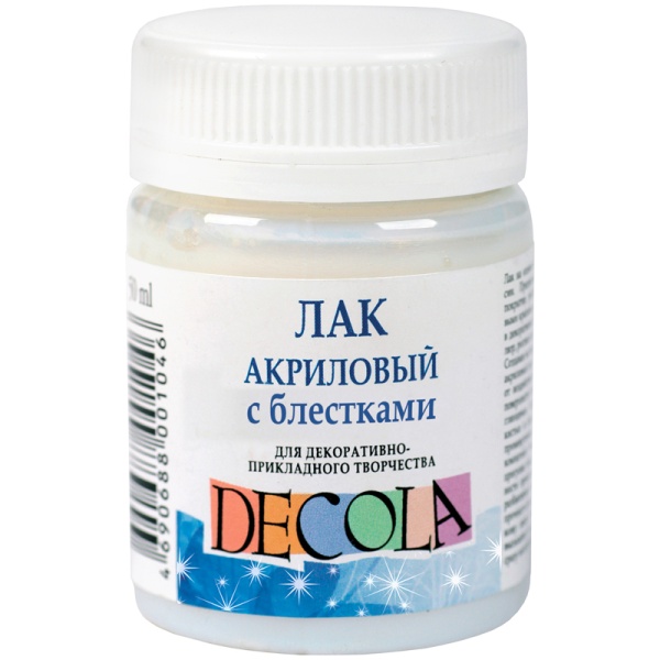 Лак акриловый с блестками Decola, 50мл 216400 5828958