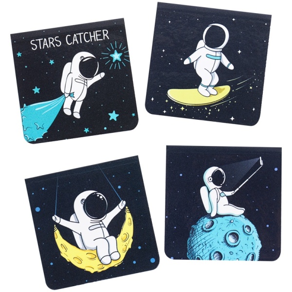 Закладки магнитные для книг 35*35мм, 4шт., MESHU "Stars catcher" 302051 MH_32654