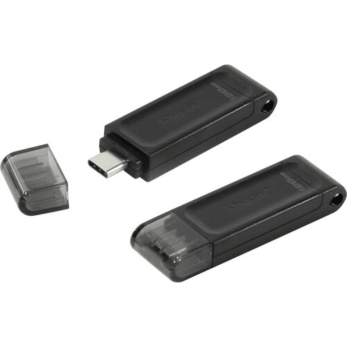 Носитель информации USB Flash 64 Gb USB3.0 Kingston DataTraveler Type-C  [DT70/64GB] черный
