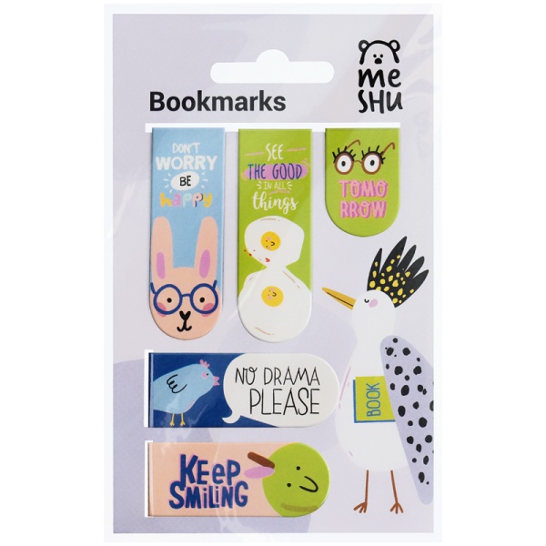 Закладки магнитные для книг, 5шт., MESHU "Book time" 342180 MS_46761