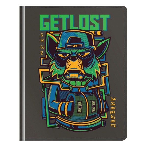Дневник 1-11 кл. 48л. (твердый) Greenwich Line "Getlost somewhere", иск. кожа, поролон, печать, тиснение, 3D-лак, тон. блок, ляссе DSK_43392 333885
